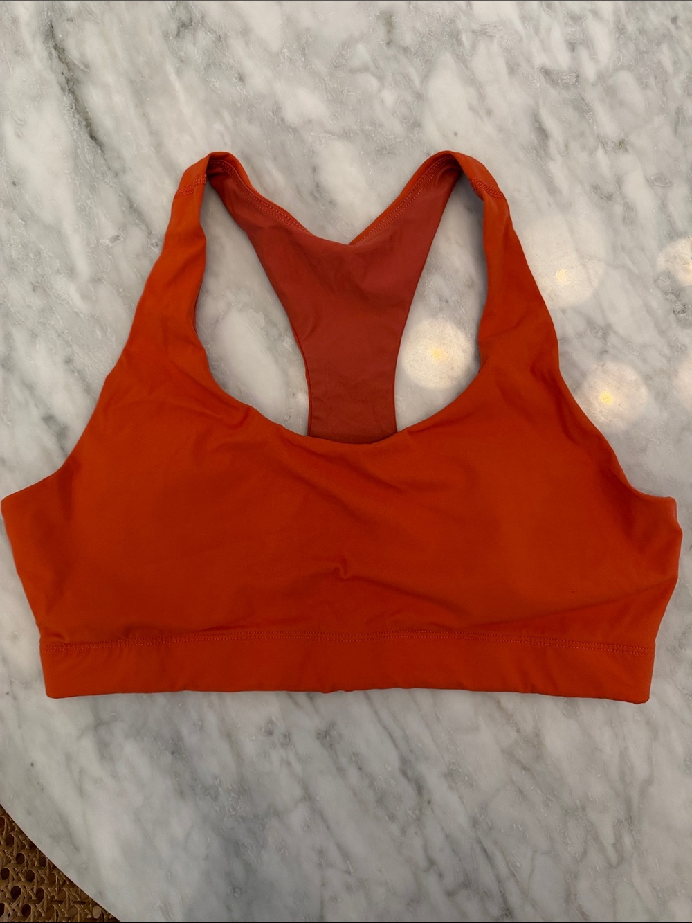 Outdoor Voices Burnt Orange Racerback Sports Bra